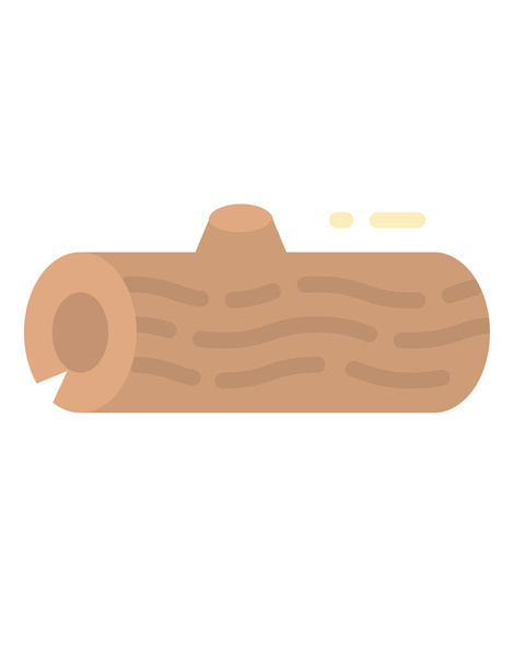 wooden logs icon in cartoon style isolated on white background. sawmill and timber symbol vector illustration. - Vector, Image