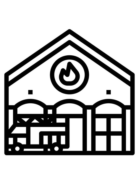 icône de bâtiment de boisement, illustration vectorielle - Vecteur, image