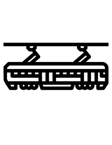 vector illustration of subway train on white background - Vector, Image