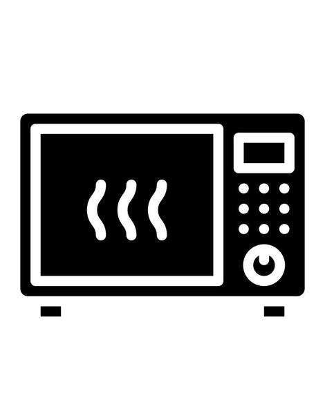 microwave oven vector icon - Vector, Image