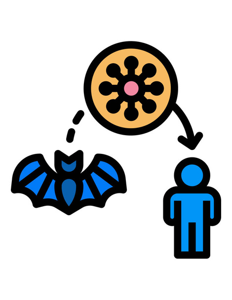 ilustração vetor ícone de vírus  - Vetor, Imagem