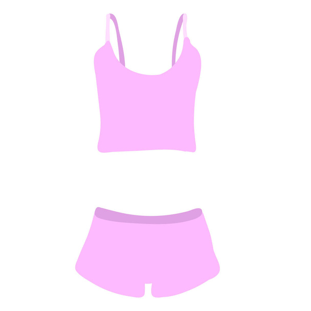 panties and bra on a white background - Vector, imagen