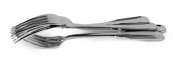 Set of new cutlery isolated on white background - Foto, Imagem