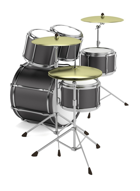 Realistic 3d render of drumset - Photo, Image