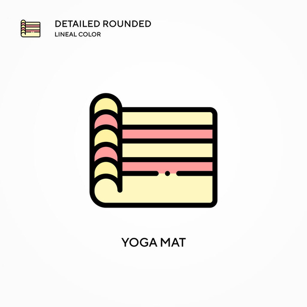 Yoga mat vector icoon. Moderne vector illustratie concepten. Eenvoudig te bewerken en aan te passen. - Vector, afbeelding