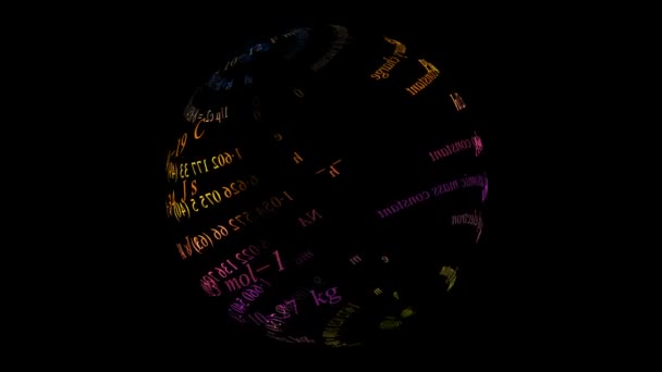 Impresiones de formularios matemáticos en una esfera - Imágenes, Vídeo