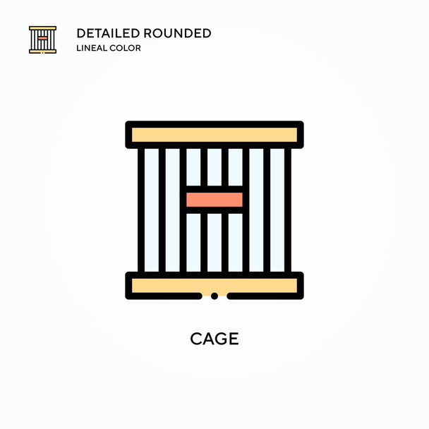 Cage vector icon. Modern vector illustration concepts. Easy to edit and customize. - Vector, Image