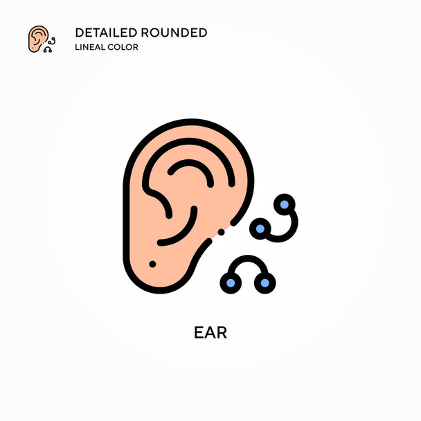 Ear vector icon. Modern vector illustration concepts. Easy to edit and customize. - Vector, Image