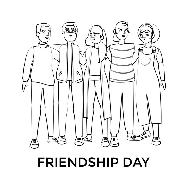 Tag der Freundschaft feiern - Vektor, Bild