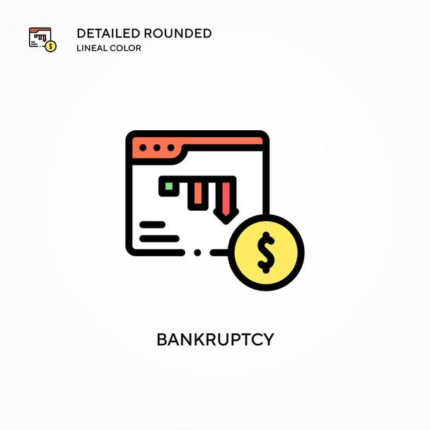 Bankruptcy vector icon. Modern vector illustration concepts. Easy to edit and customize. - Vector, Image
