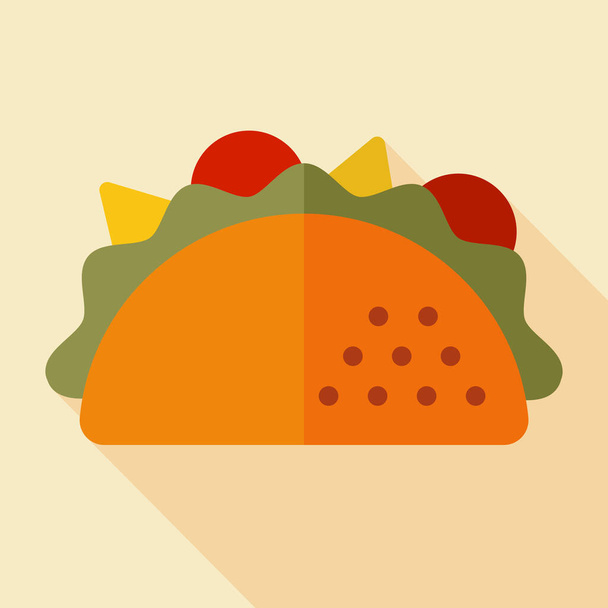 Taco vector icono. Signo de comida rápida. Símbolo gráfico para cocinar sitio web y aplicaciones de diseño, logotipo, aplicación, interfaz de usuario - Vector, Imagen