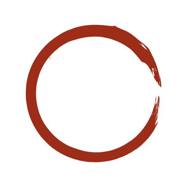 Cerchio pennellata rossa - Vettoriali, immagini