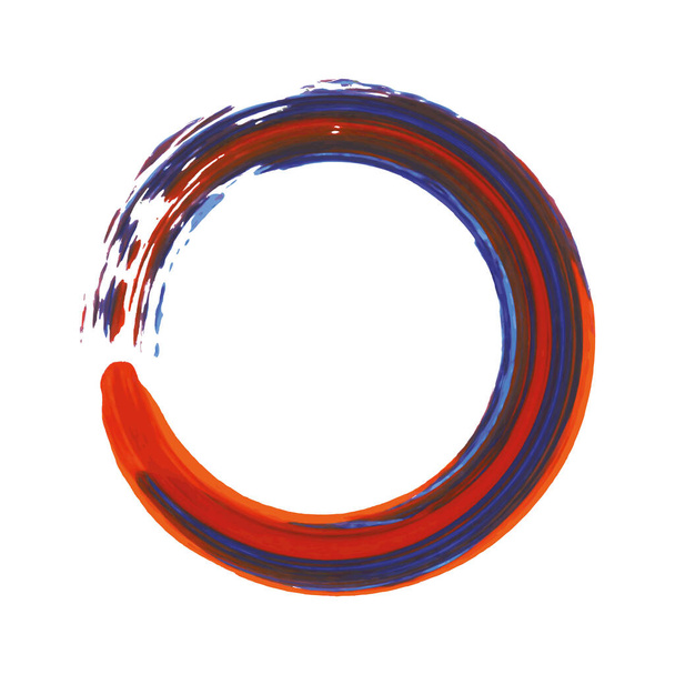 Красный круг мазка - Вектор,изображение