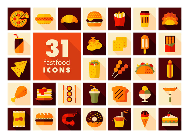 Fastfood, Food Court vectoricoon. Grafiek symbool voor koken website en apps ontwerp, logo, app, UI - Vector, afbeelding