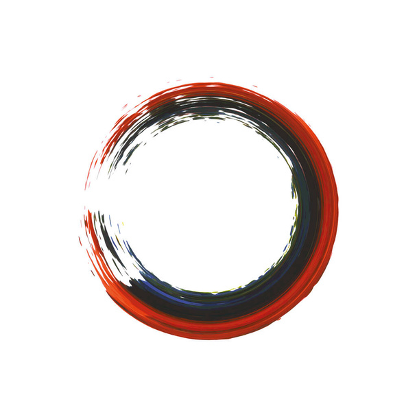 Cerchio pennellata rossa - Vettoriali, immagini