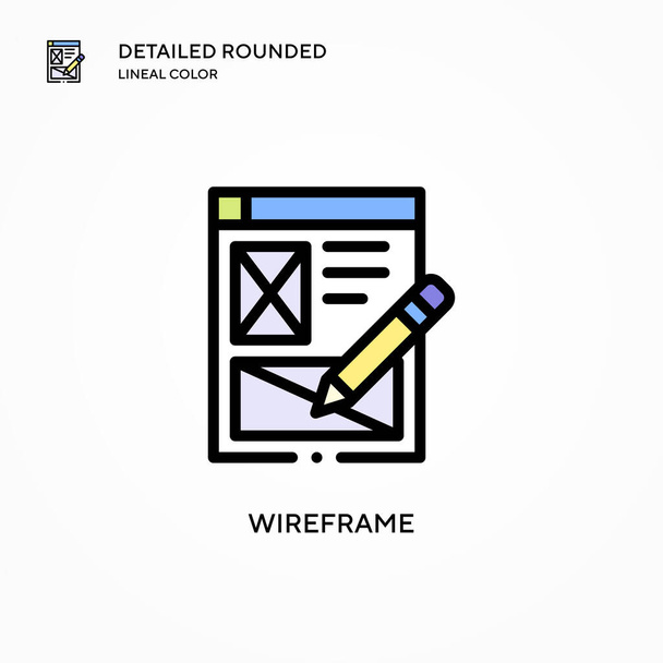Wireframe vector icon. Modern vector illustration concepts. Easy to edit and customize. - Vector, Image