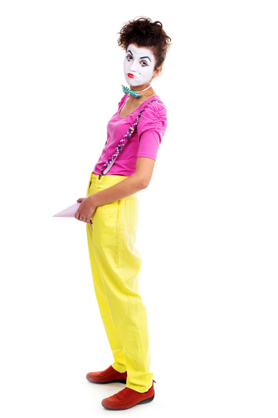 Clown with painted face - Φωτογραφία, εικόνα