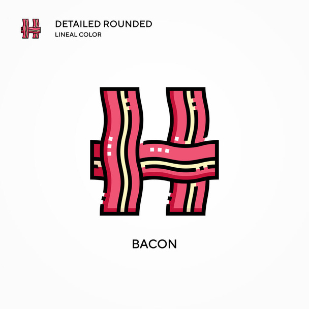 Bacon vector icon. Modern vector illustration concepts. Easy to edit and customize. - Vector, Image
