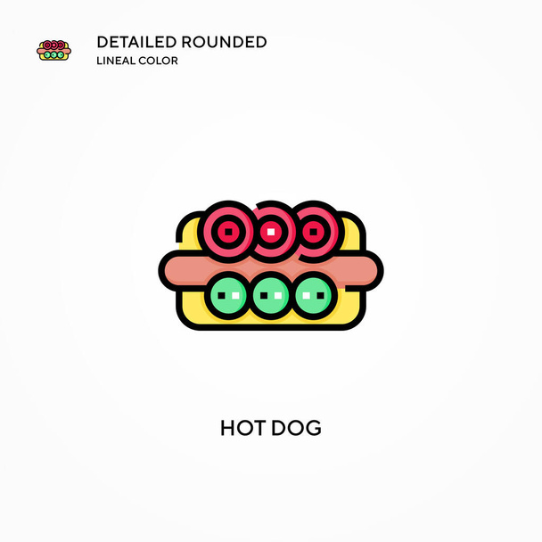 Icône vectorielle hot dog. Concepts modernes d'illustration vectorielle. Facile à modifier et à personnaliser. - Vecteur, image