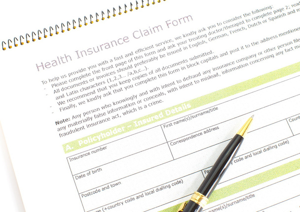 Formulário de reclamação de seguro de saúde
 - Foto, Imagem