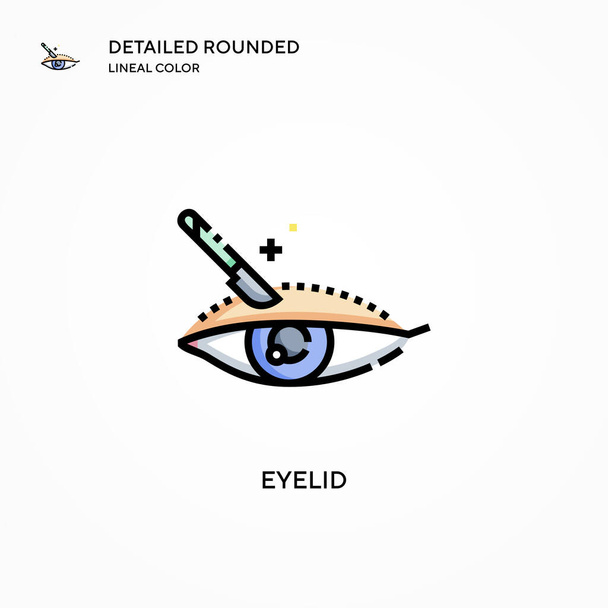 Eyelid vector icon. Modern vector illustration concepts. Easy to edit and customize. - Vector, Image