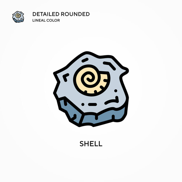 Shell vector icon. Modern vector illustration concepts. Easy to edit and customize. - Vector, Image