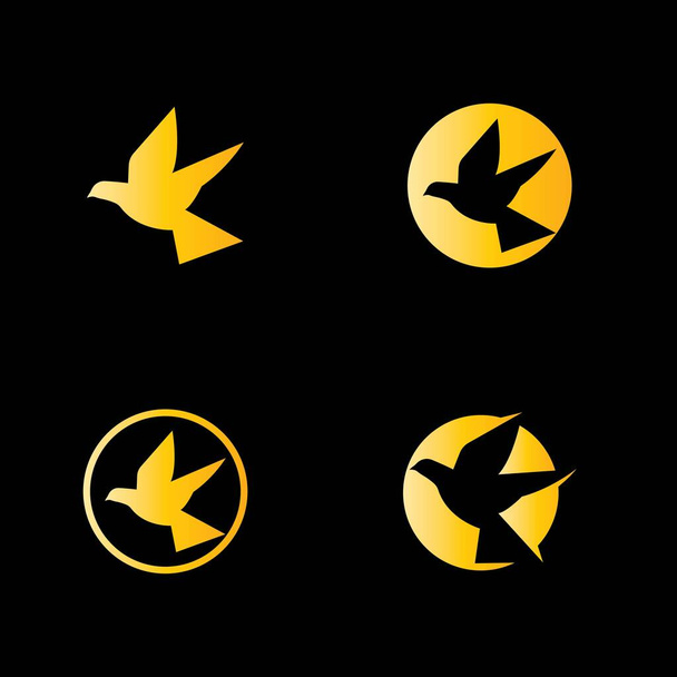 Modèle de logo de colombe oiseau - Vecteur, image