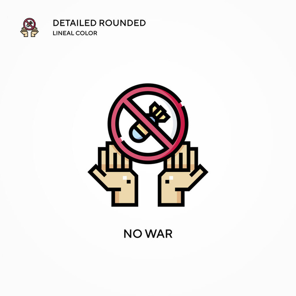 No war vector icon. Modern vector illustration concepts. Easy to edit and customize. - Vector, Image
