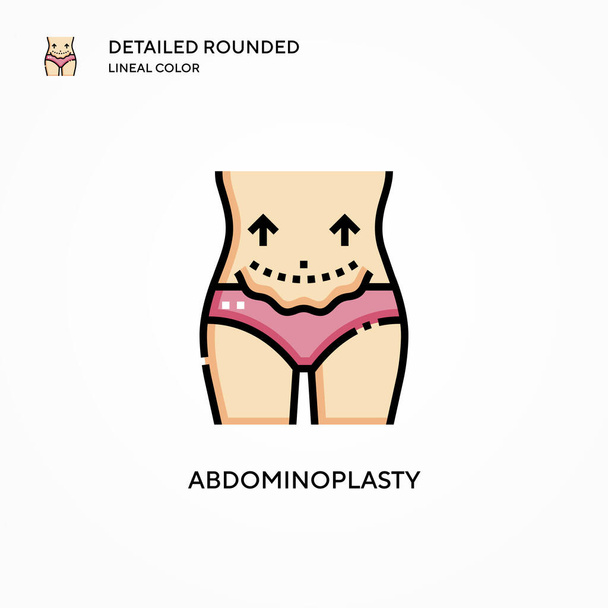 Abdominoplasty vector icon. Modern vector illustration concepts. Easy to edit and customize. - Vector, Image