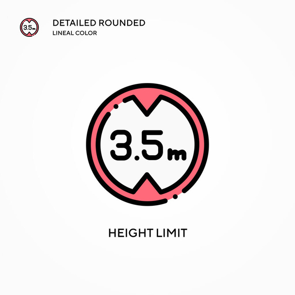 Height limit vector icon. Modern vector illustration concepts. Easy to edit and customize. - Vector, Image