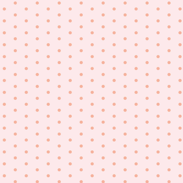 ponto de polca laranja com fundo rosa sem costura padrão - Vetor, Imagem