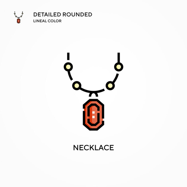 Necklace vector icon. Modern vector illustration concepts. Easy to edit and customize. - Vector, Image