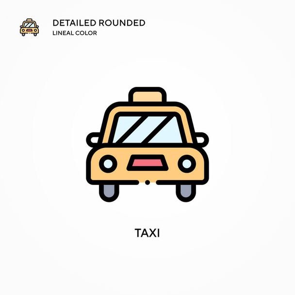 Taxi vector icon. Modern vector illustration concepts. Easy to edit and customize. - Vector, Image