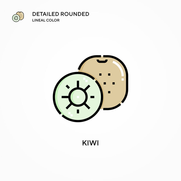 Kiwi vector icon. Modern vector illustration concepts. Easy to edit and customize. - Vector, Image