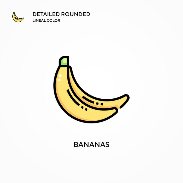 Bananas vector icon. Modern vector illustration concepts. Easy to edit and customize. - Vector, Image
