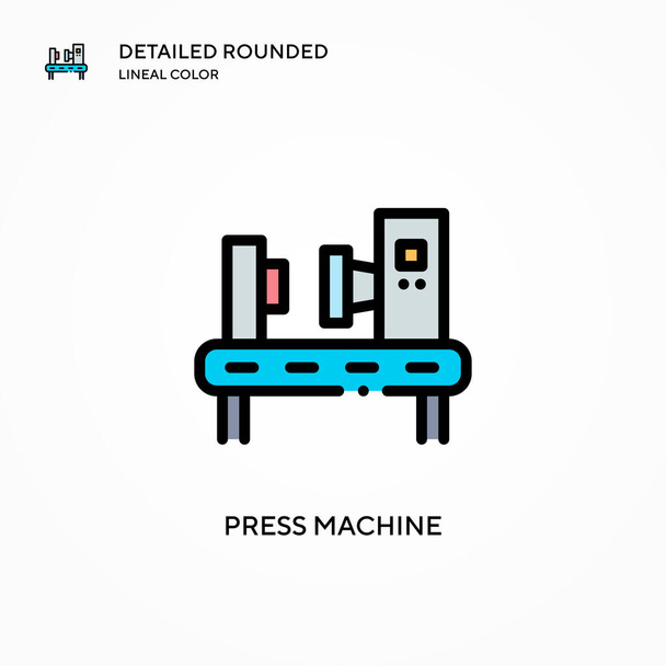 Press machine vector icon. Modern vector illustration concepts. Easy to edit and customize. - Vector, Image