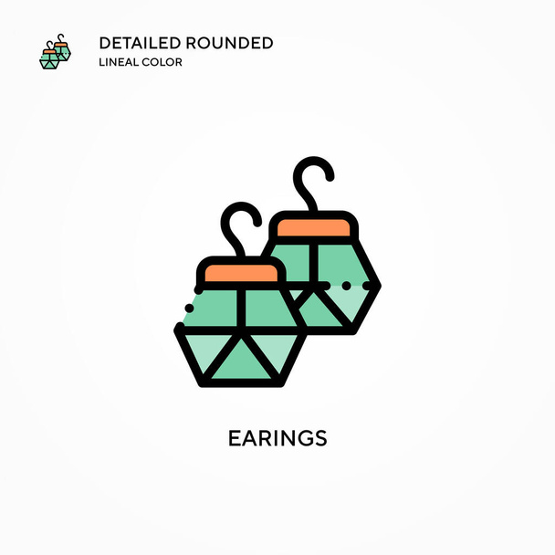Earings vector icon. Modern vector illustration concepts. Easy to edit and customize. - Vector, Image