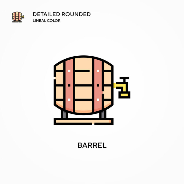 Barrel vector icon. Modern vector illustration concepts. Easy to edit and customize. - Vector, Image