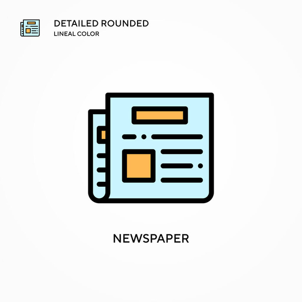 Newspaper vector icon. Modern vector illustration concepts. Easy to edit and customize. - Vector, Image