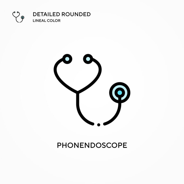 Phonendoscope vector icon. Modern vector illustration concepts. Easy to edit and customize. - Vector, Image