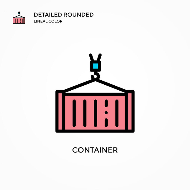 Container-Vektor-Symbol. Moderne Konzepte zur Vektorillustration. Einfach zu bearbeiten und anzupassen. - Vektor, Bild