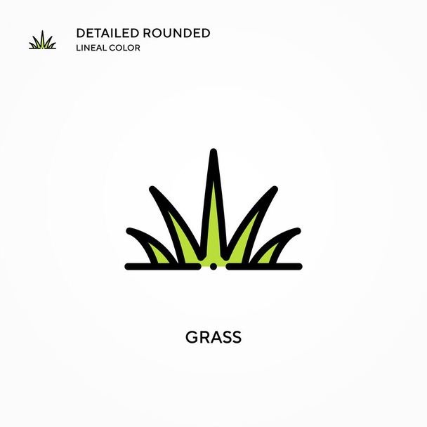 Grass vector icon. Modern vector illustration concepts. Easy to edit and customize. - Vector, Image