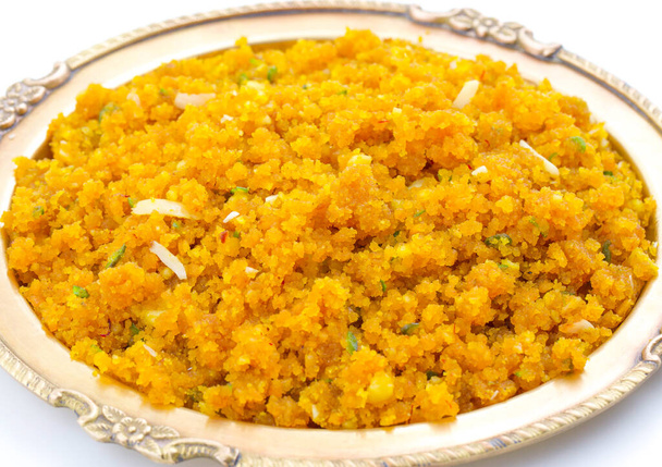 Традиційна індійська страва "Halwa", виготовлена під час фестивалю - Фото, зображення
