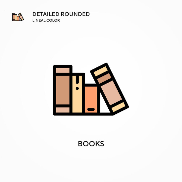Books vector icon. Modern vector illustration concepts. Easy to edit and customize. - Vector, Image