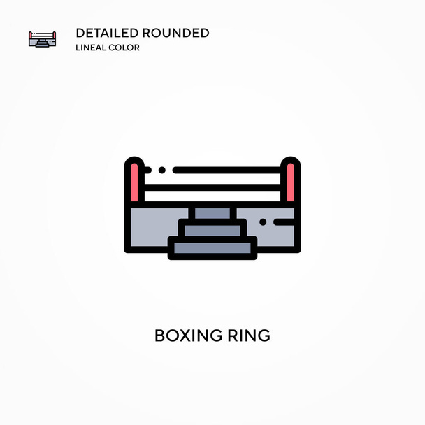 Icona del vettore del ring di pugilato. Concetti moderni di illustrazione vettoriale. Facile da modificare e personalizzare. - Vettoriali, immagini