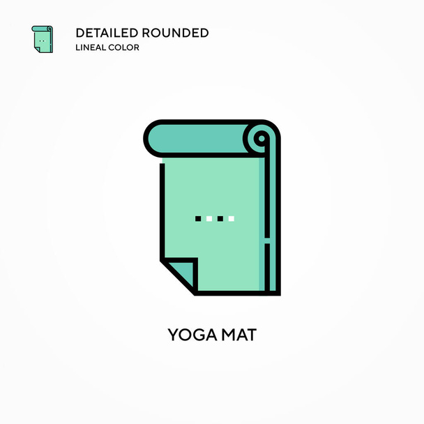 Yoga mat vector icon. Modern vector illustration concepts. Easy to edit and customize. - Vector, Image
