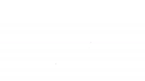 Línea negra Icono de lámpara de mesa aislado sobre fondo blanco. Animación gráfica de vídeo 4K - Imágenes, Vídeo
