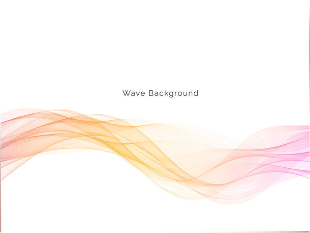 Diseño colorido onda de humo moderno vector de fondo - Vector, imagen