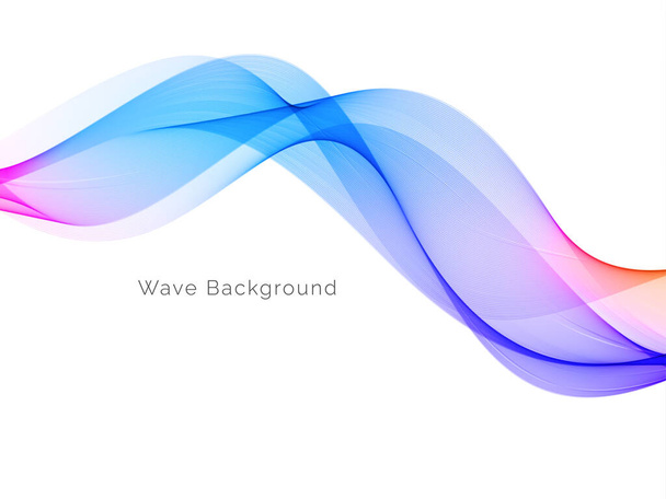 Diseño colorido onda de humo moderno vector de fondo - Vector, Imagen