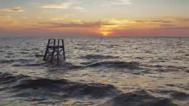 4K Timelapse Sunset, Ανατολή ηλίου στην παραλία του Ωκεανού, Θέα Θάλασσα . - Πλάνα, βίντεο